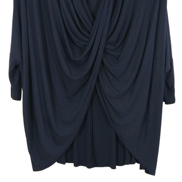 A Silence + Noise Women's Navy Blue Twist Front Oversized Top Shirt Tunic XS - Picture 11 of 13